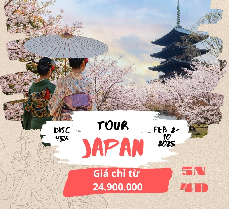 Tour du lịch Nhật Bản 5 Ngày 4 đêm từ Hà Nội| Hành trình Tokyo - Núi Phú Sĩ - Yokohama - Vịnh Odaiba, giá tốt nhất 2025 