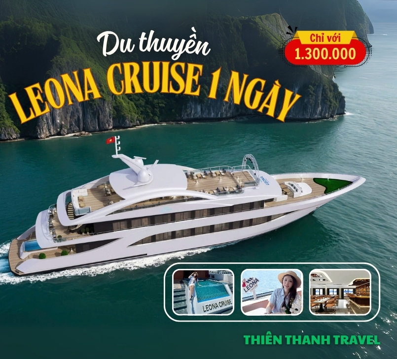 Đặt Tour Du thuyền Leona Cruise Hạ Long 5 sao 1 ngày, chất lượng đỉnh cao & tiết kiệm 35%