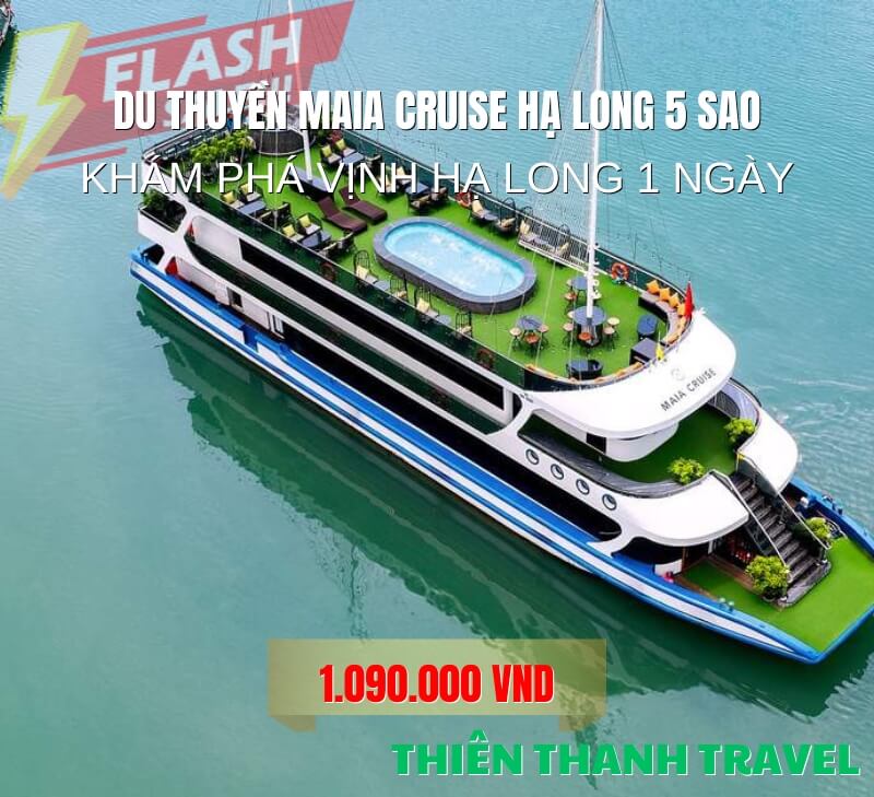 Maia Cruise 5 sao| Du thuyền Hạ Long 1 ngày giá tốt nhất 2025