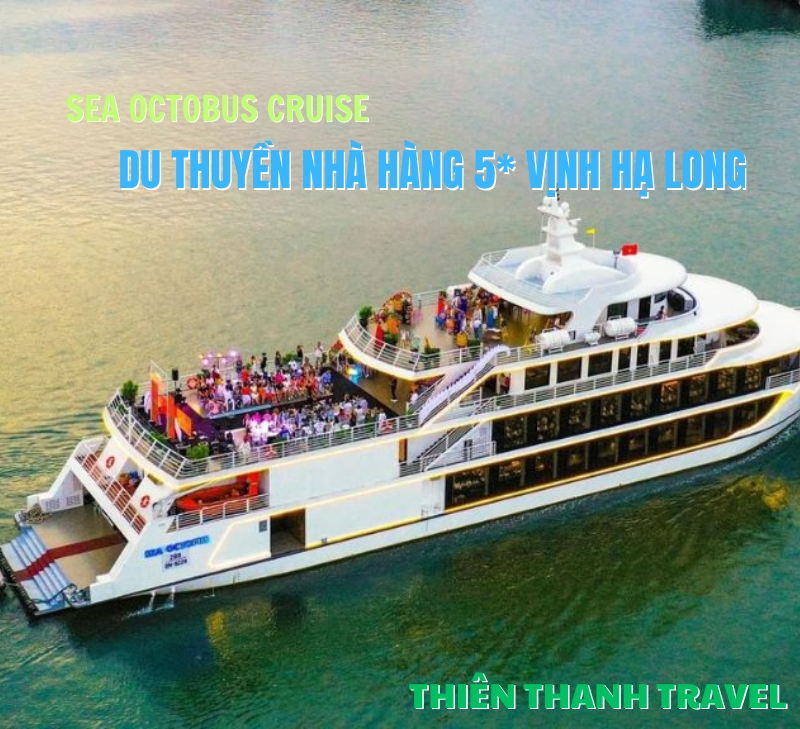 Du thuyền Sea Octopus 5 Sao| Du thuyền hạ Long 1 ngày giá tốt 2025 