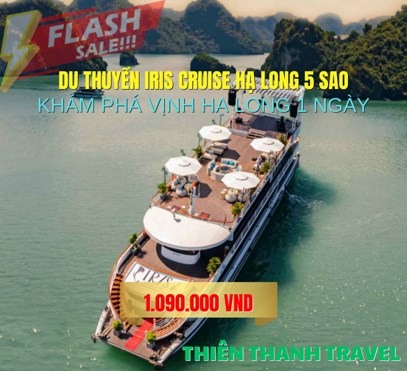 Du thuyền Hạ Long trong ngày IRIS Cruise 5 sao - Giá ưu đãi đến 30% áp dụng 2025