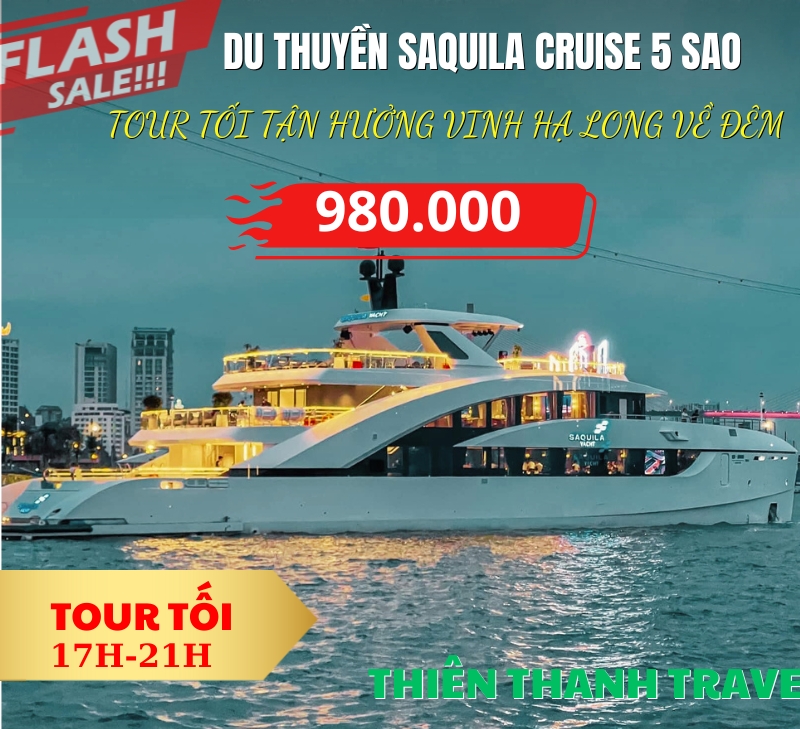 Tiệc tối trên Du thuyền Saquila Yacht 5 sao - Trải nghiệm đẳng cấp thượng lưu