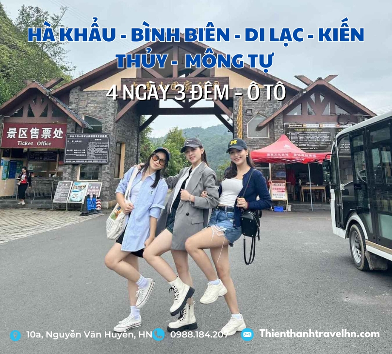 Tour Hà Nội – Hà Khẩu - Bình Biên – Di Lặc – Kiến Thủy – Mông Tự - Hà Khẩu – Hà Nội 4N4D