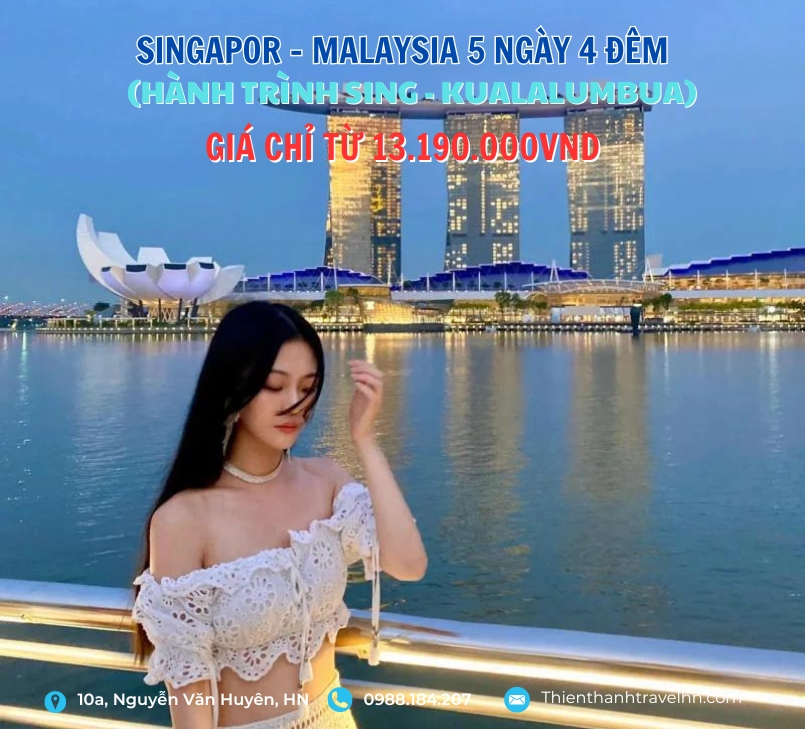 TOUR HÀ NỘI - SINGAPOR - KUALALUMBUA MALAYSIA 5 NGÀY 4 ĐÊM BAY VỊIETNAM AIRLINES