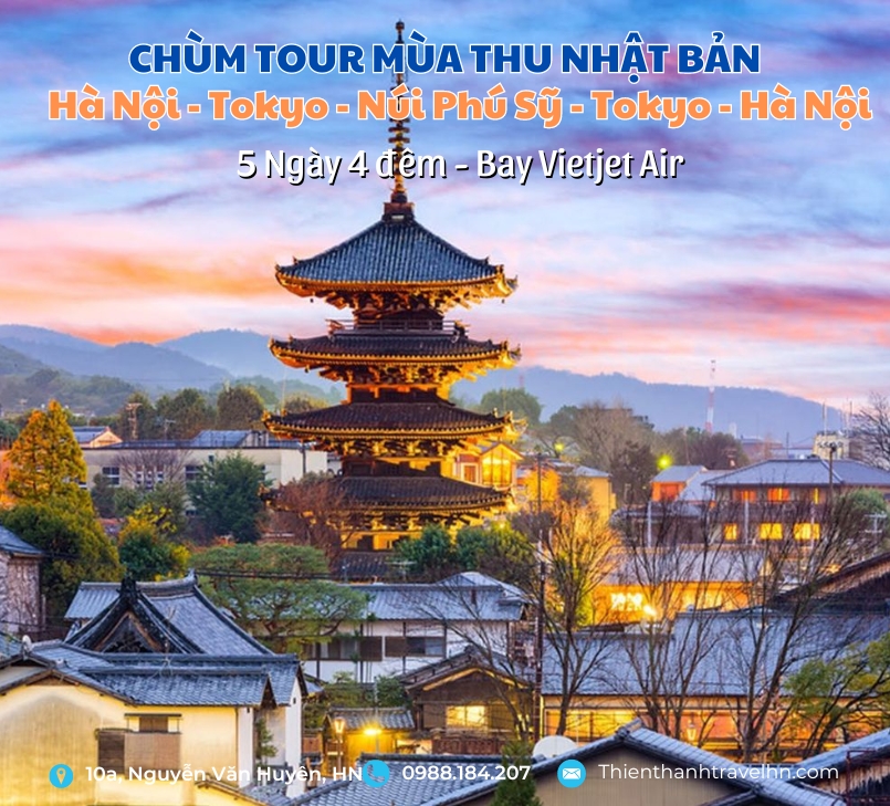 TOUR HÀ NỘI - TOKYO - NÚI PHÚ SỸ - TOKYO 5 NGÀY 4 ĐÊM (BAY VIETJET AIR)