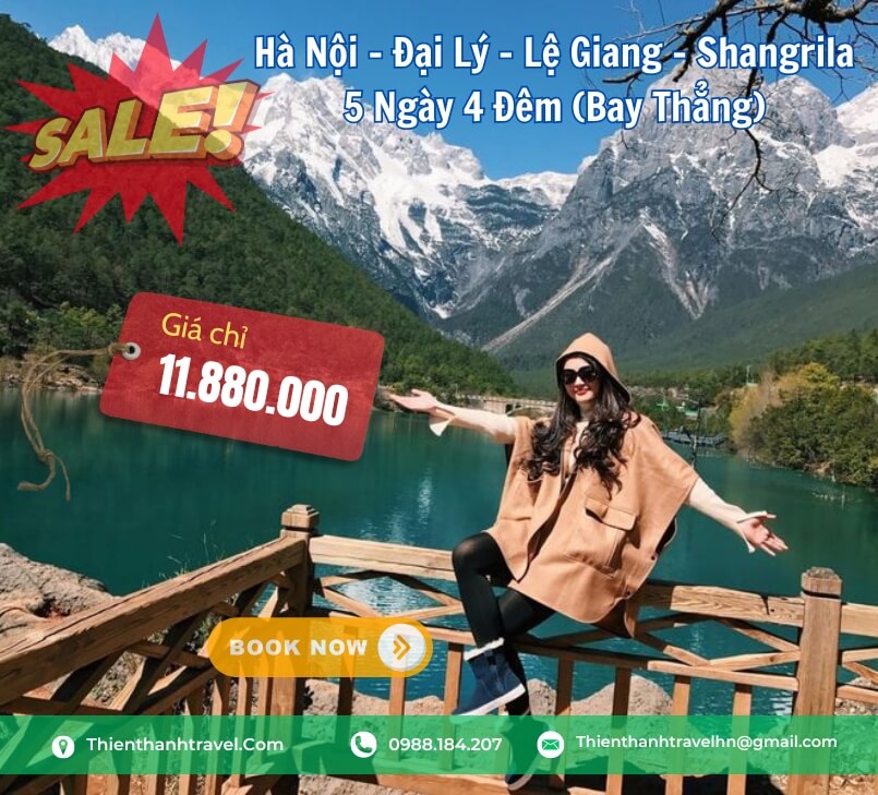 Tour Đại Lý - Lệ Giang - Shangrila 5N4Đ - Bay Lucky Air, giá tốt nhất