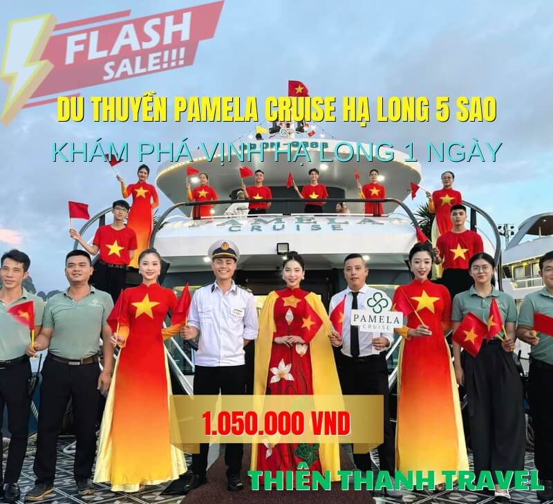 Du thuyền Pamela Cruise Hạ Long trong ngày - Giá rẻ nhất thị trường tiết kiệm đến 30%
