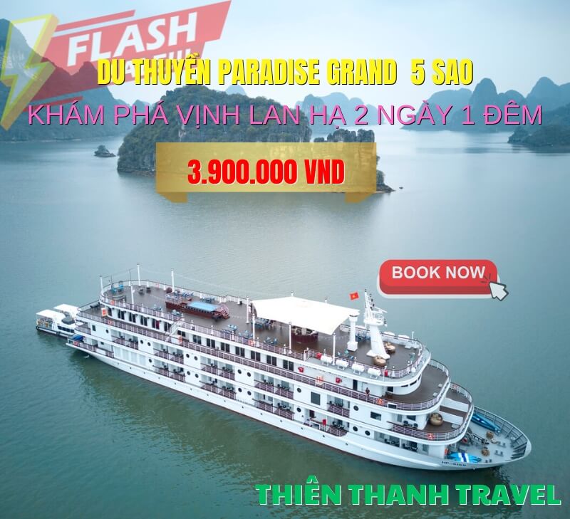 Du thuyền Paradise Grand Cruise: Trải nghiệm Đẳng Cấp trên Vịnh Lan Hạ