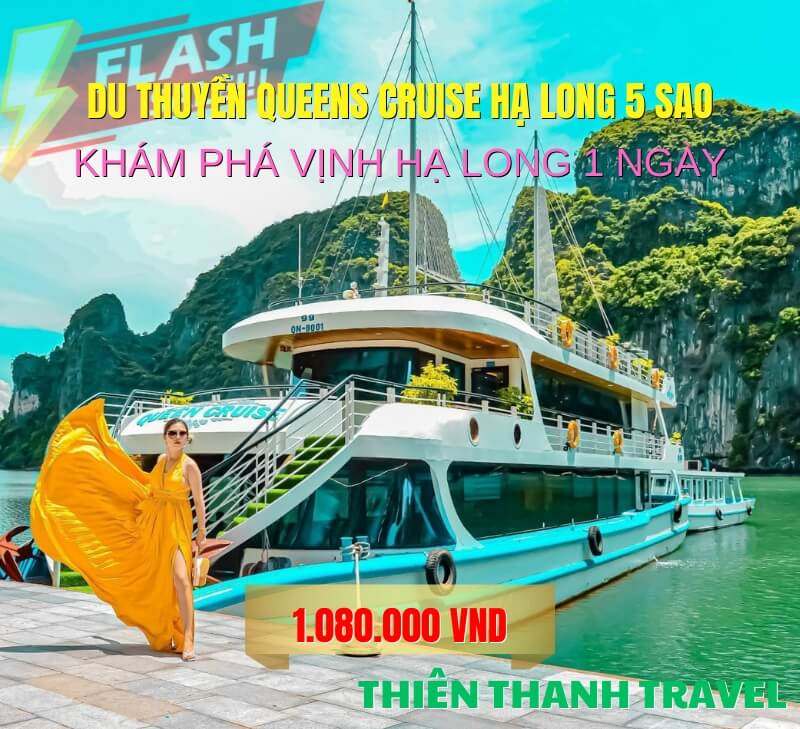 Queen Cruise 5 sao| Du thuyền Hạ Long 1 ngày giá tốt nhất thị trường năm 2025