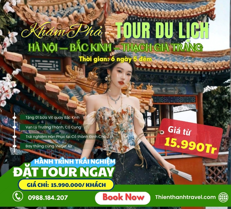 Tour Hà Nội - Bắc Kinh - Thạch Gia Trang 6N5Đ Bay Thẳng Vietjet, Giá Tốt Nhất 2026