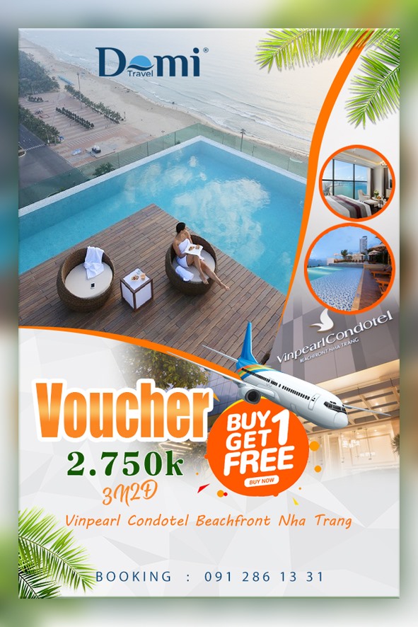 Voucher Khách sạn Vinpearl Condotel Beachfront Nha Trang 3N2D - BUY 2 PAY 1 