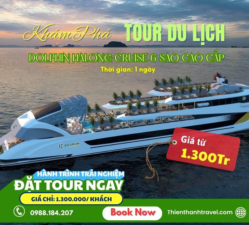 Dolphin Halong Cruise 6 Sao du thuyền Sang trọng, đẳng cấp nhất Vịnh Hạ Long