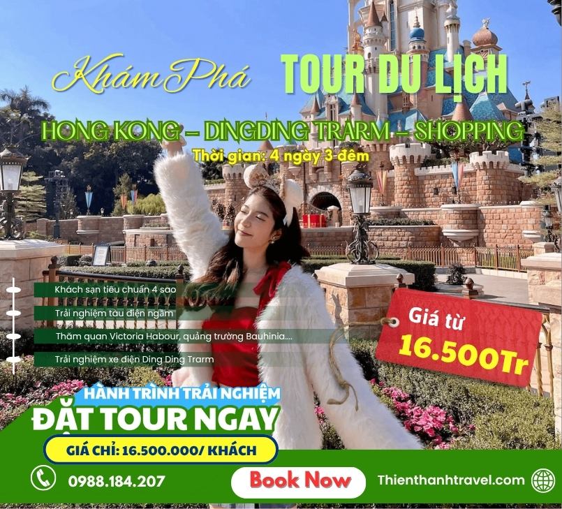 TOUR HỒNG KÔNG 4 NGÀY 3 ĐÊM TỪ HÀ NỘI [BAY VIETNAM AIRLINES] 