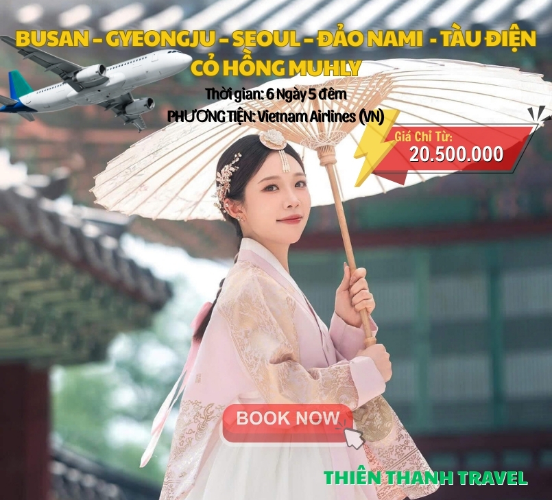 Tour Busan – Gyeongju – Seoul - Đảo Nami 6 ngày 5 đêm, ngắm mùa thu Hàn Quốc