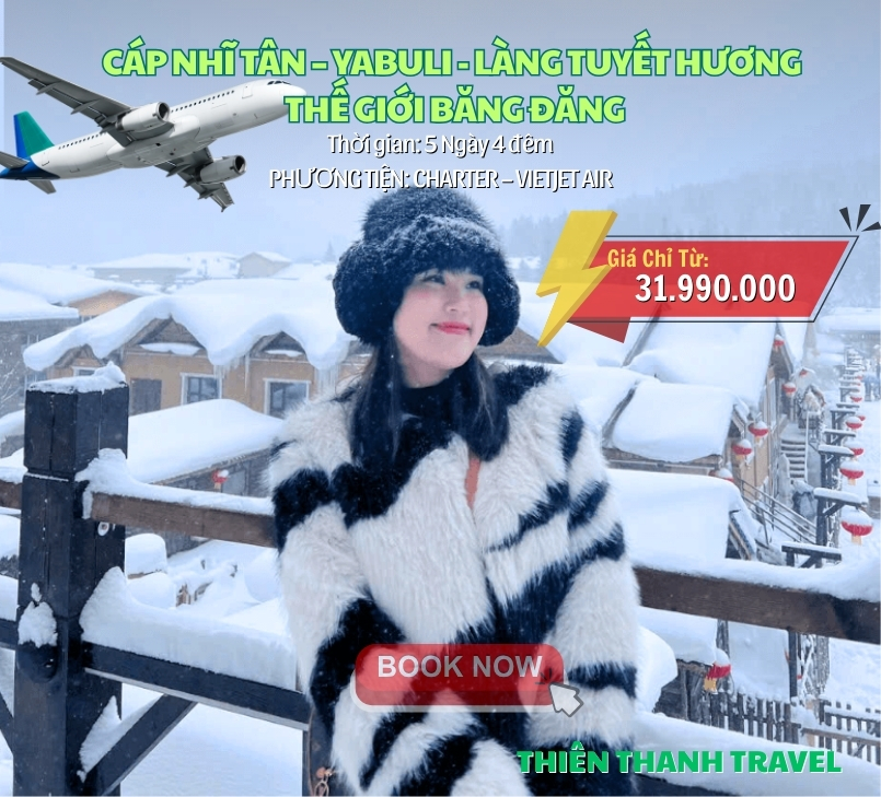 Tour Cáp Nhĩ Tân 5N4Đ|Yabuli - Làng Tuyết Hương, khám phá Thiên đường Băng tuyết đẹp nhất Thế Giới