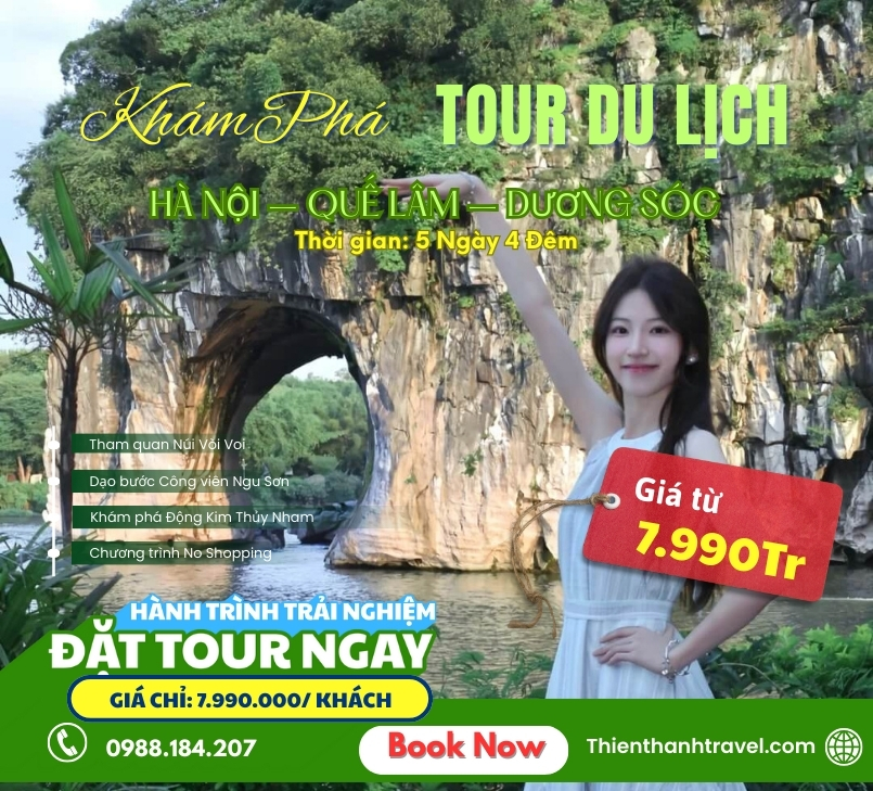 Tour Hà Nội – Quế Lâm – Dương Sóc 5N4Đ Bay Thẳng No Shopping chỉ 7.990.000