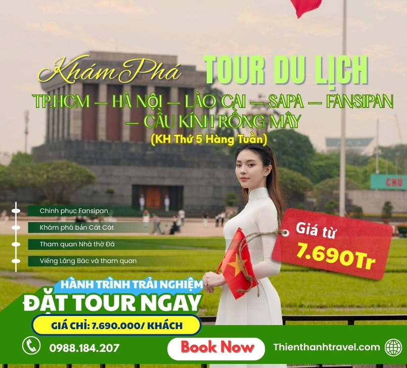 TOUR HCM - HÀ NỘI - SAPA - FANSIPANG 4 NGÀY 3 ĐÊM, SĂN 