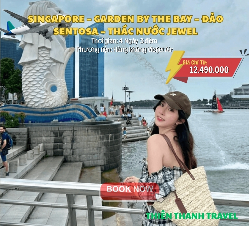 Tour Hà Nội – Singapore 4 ngày 3 đêm| Khám phá Garden by the Bay & Sentosa