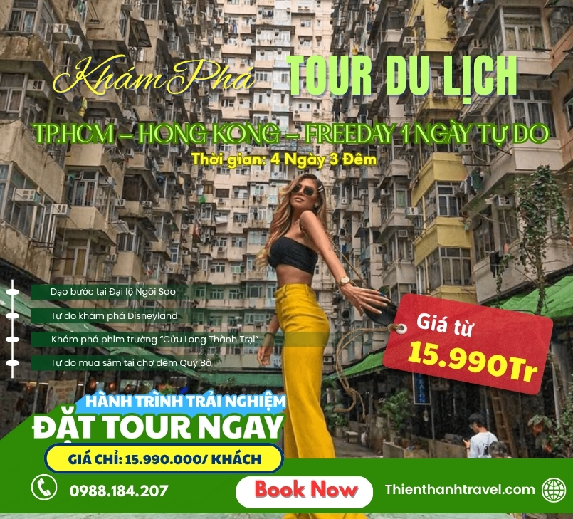 Tour Hong Kong Freeday 4N3Đ Khởi Hành từ TP.HCM, Lịch Trình Chi Tiết