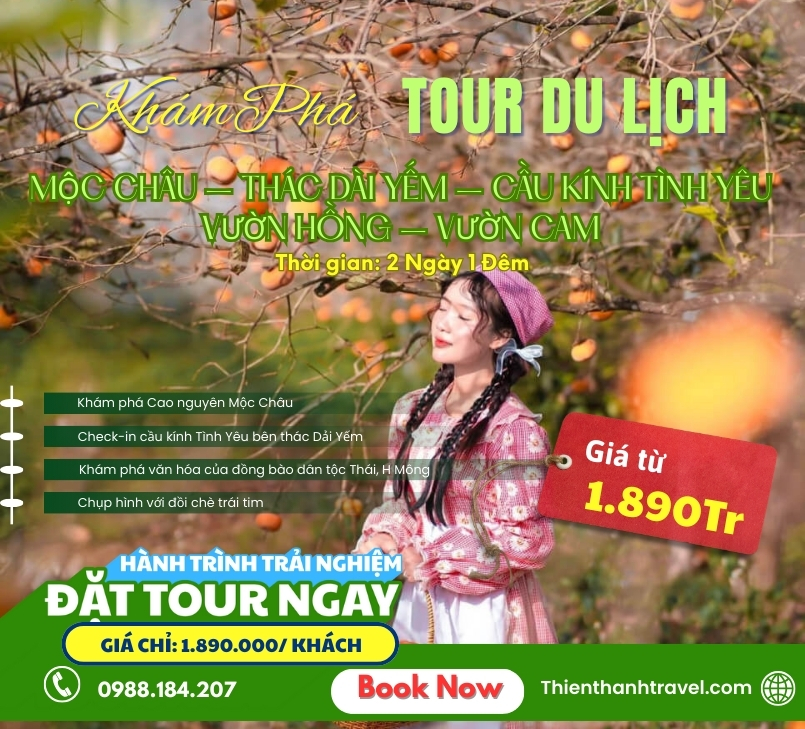 Tour Mộc Châu 2N1Đ VIP | Nghỉ Dưỡng Phoenix Resort 4★ & giá tốt