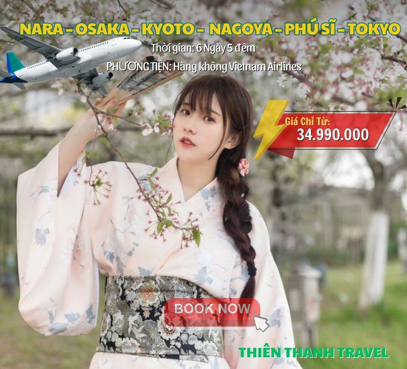 Du lịch Nhật Bản mùa lá đỏ: Tour Nara-Osaka- Kyoto-Phú Sĩ-Tokyo 6N5Đ trọn gói, giá tốt nhất