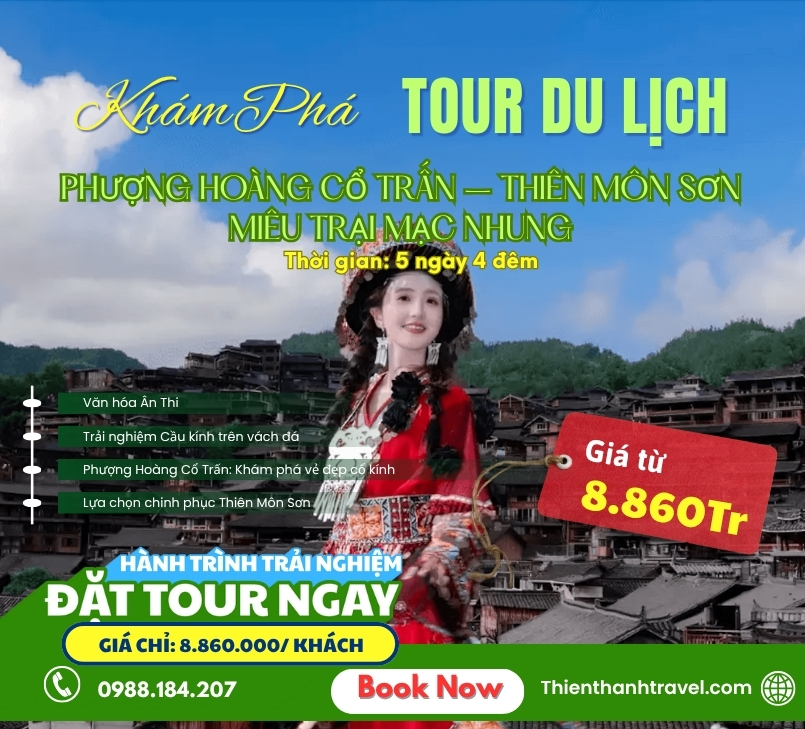 Tour Trường Sa – Trương Gia Giới – Phượng Hoàng Cổ Trấn 5 ngày 4 đêm trọn gói 