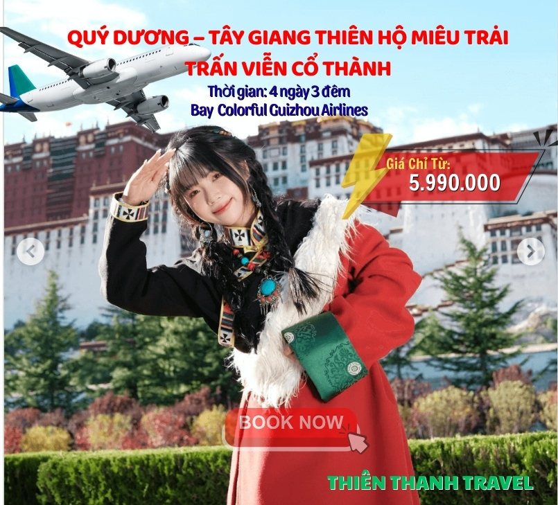Tour Quý Châu 2025: Quý Dương – Thiên Hộ Miêu Trại – Trấn Viễn giá ưu đãi, dịch vụ tốt