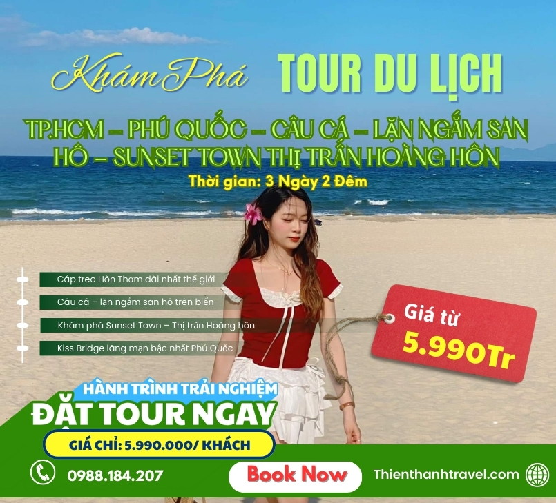 Tour TP.HCM - Phú Quốc - Địa Trung Hải 3N2Đ 2026 trọn gói & giá tốt nhất