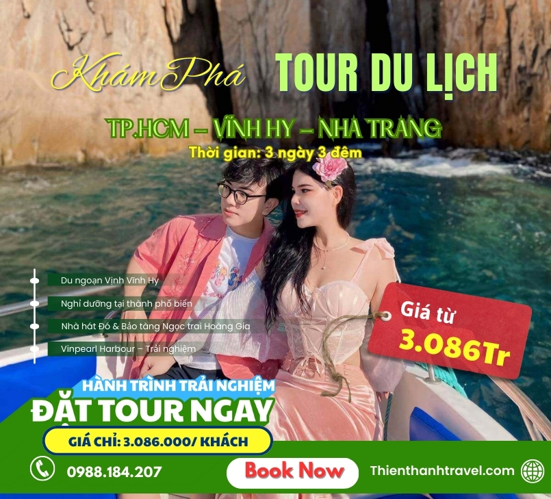 Tour TP.HCM – Ninh Thuận - Vĩnh Hy – Nha Trang 3N3Đ | Khởi hành hàng tuần