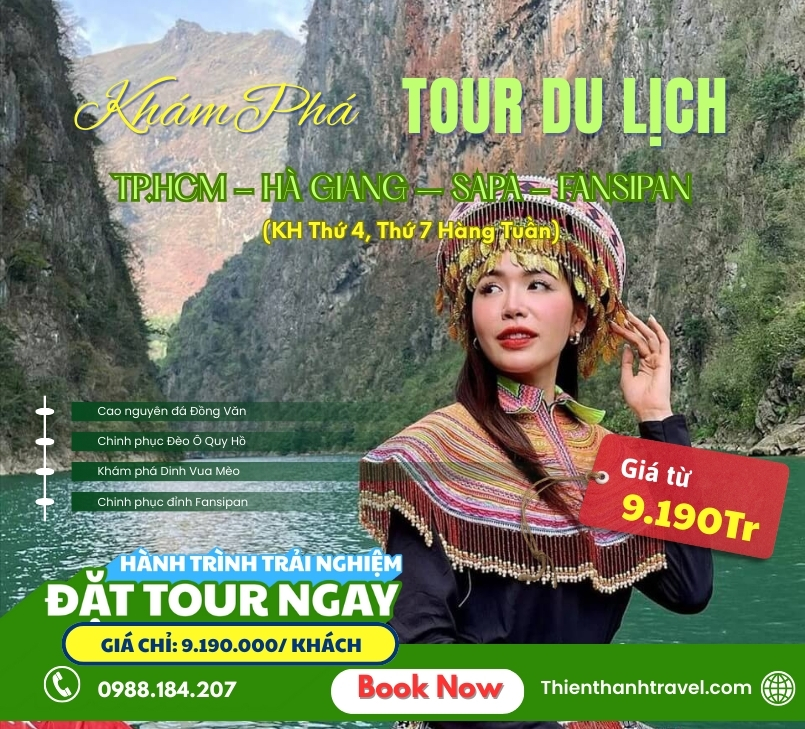 Tour TP.HCM - Hà Giang - Sông Nho Quế- Sapa 5N4Đ trọn gói, săn Mùa Vàng Tây Bắc tuyệt đẹp
