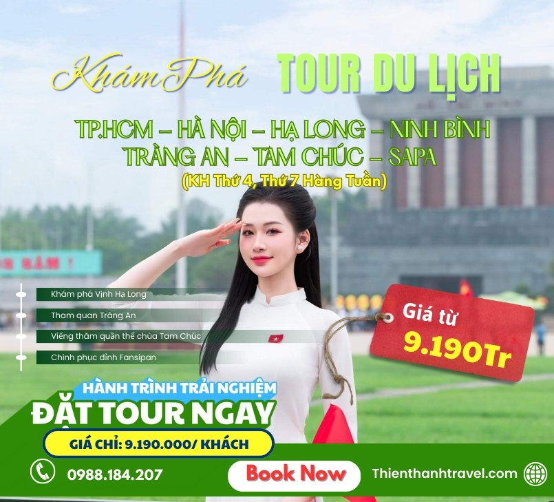 Tour Hà Nội - Hạ Long - Ninh Bình  - Sapa - Fansipan 5N4Đ từ HCM, trọn gói, lịch trình hấp dẫn