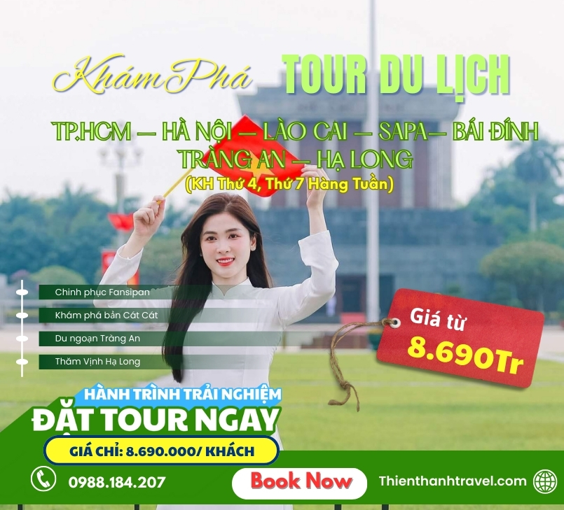 Tour TP.HCM - Hà Nội - Sapa - Ninh Bình - Bái Đính - Hạ Long 5N4Đ trọn gói, giá tốt nhất 2025