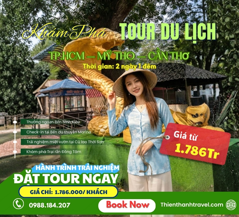 Tour TP.HCM – Mỹ Tho – Cần Thơ 2N1Đ trọn gói & giá tốt 2026