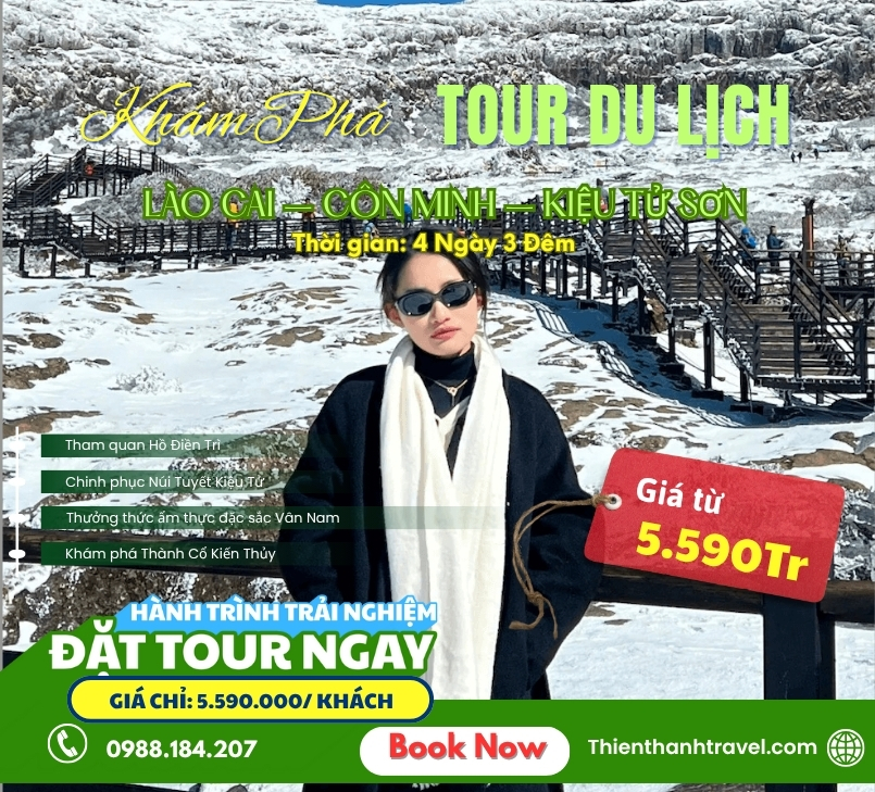Tour Lào Cai – Côn Minh – Kiệu Tử Sơn 4N3Đ trọn gó| Từ 5.590.000